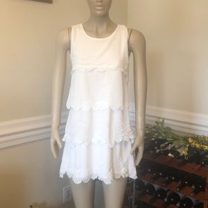 Easel White Unique layer Dress